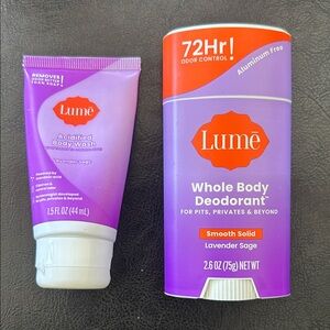 Lume Lavender Sage Body Wash and Deodorant Set